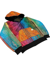 Load image into Gallery viewer, RAINBOW SHERBET PAISLEY PASHMINA HOODIE (Small)