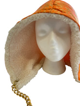 Load image into Gallery viewer, Orange Dragon Brocade Hood w/ Chain
