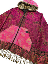 Load image into Gallery viewer, Merlot Kiss Pashmina Zip Up Hoodie w/ Fur