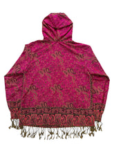 Load image into Gallery viewer, Fuchsia Berry Paisley Pashmina Pullover (Large)