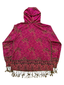 Fuchsia Berry Paisley Pashmina Pullover (Large)