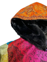 Load image into Gallery viewer, RAINBOW SHERBET PAISLEY PASHMINA HOODIE (Small)