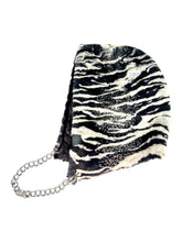 Load image into Gallery viewer, BLACK TIGER FUR HOOD w/ CHAIN