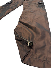 Load image into Gallery viewer, 1 if 1 straight leg brown nylon cargo pants (medium 30-32” elastic waist)