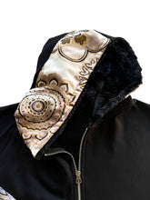 Load image into Gallery viewer, One of a Kind VELVET MANDALA PATCHWORK Zip Up Hoodie (XL)