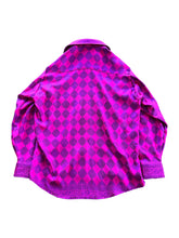 Load image into Gallery viewer, Limited Edition - PURPLE AND PINK BROCADE BUTTON UP (S-2XL)