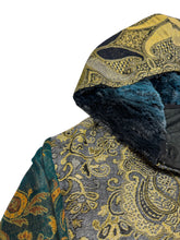Load image into Gallery viewer, TEAL KING PAISLEY PASHMINA HOODIE (XL)