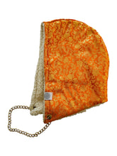 Load image into Gallery viewer, Orange Dragon Brocade Hood w/ Chain