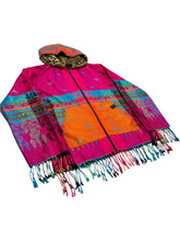 Load image into Gallery viewer, Starburst Pashmina Zip Up Hoodie w/ Fur