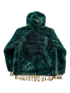 REVERSIBLE MIDNIGHT TEAL AND PASHMINA JACKET (Large)