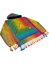 Load image into Gallery viewer, Rainbow Paisley Pashmina Jacket (Large)