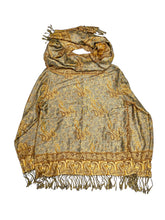 Load image into Gallery viewer, BURNT GOLD PAISLEY PASHMINA JACKET