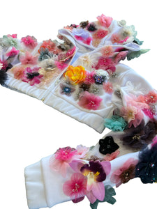 One of a Kind - FLOWER CROP JACKET (Small)