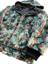 Load image into Gallery viewer, TEAL PYTHON FUR JACKET (S-2XL)