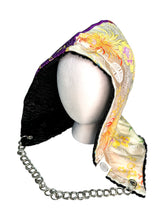 Load image into Gallery viewer, SPLIT BLOSSOM BROCADE HOOD w/ CHAIN