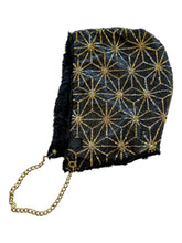 Load image into Gallery viewer, Black and Gold Asanoha Hood w/ Chain