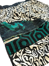 Load image into Gallery viewer, One of a Kind TEAL VORTEX Patchwork Shorts (Large)
