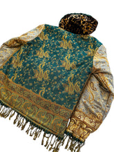 Load image into Gallery viewer, REVERSIBLE MIDNIGHT TEAL AND PASHMINA JACKET (Large)