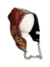 Load image into Gallery viewer, CHAMPAGNE SPLIT LEOPARD HOOD w/ CHAIN