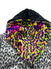 Load image into Gallery viewer, One of a kind SILVER PSYCHEDELIC LEOPARD Jacket (Large)