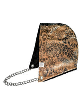 Load image into Gallery viewer, CHAMPAGNE SPLIT LEOPARD HOOD w/ CHAIN