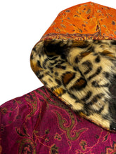 Load image into Gallery viewer, LAVA LEOPARD PAISLEY PASHMINA HOODIE (Medium)