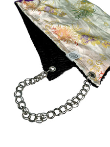 SPLIT BLOSSOM BROCADE HOOD w/ CHAIN
