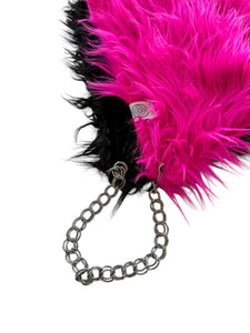 PUNK PANTHER FUR HOOD w/ CHAIN
