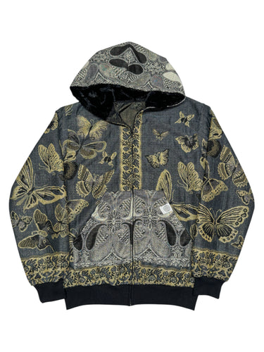 GREY MONARCH PASHMINA HOODIE (Large)