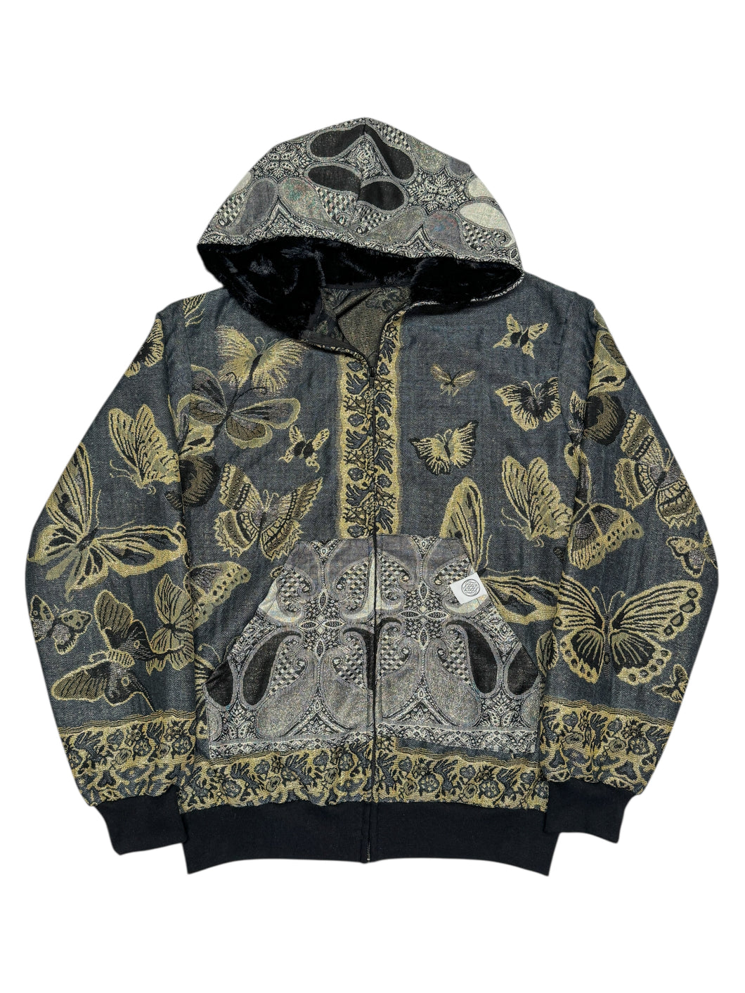 GREY MONARCH PASHMINA HOODIE (Large)