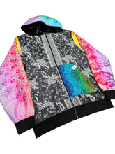 Load image into Gallery viewer, One of a Kind Black Paisley and Peacock Pashmina Jacket (2XL)