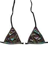 Load image into Gallery viewer, HOLOGRAPHIC OIL SPILL BIKINI TOP