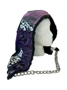 One of a Kind PURPLE VORTEX Hood w/ Chain