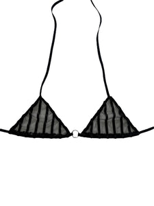 Black Goth Lace Bikini Top (XS-2XL)