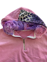 Load image into Gallery viewer, 1 of 1 PINK AND PURPLE LEOPARD PATCHWORK PULLOVER (Large)