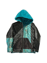 Load image into Gallery viewer, One of Kind - REVERSIBLE TEAL FUR JACKET (Large)