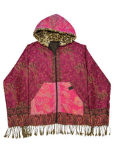Load image into Gallery viewer, Merlot Kiss Pashmina Zip Up Hoodie w/ Fur