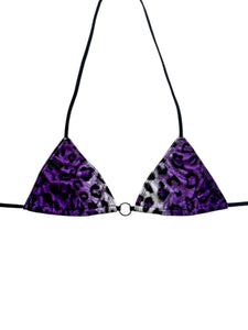Purple Leopard Bikini Top (XS-2XL)