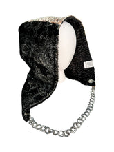 Load image into Gallery viewer, CHAMPAGNE SPLIT LEOPARD HOOD w/ CHAIN