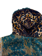 Load image into Gallery viewer, REVERSIBLE MIDNIGHT TEAL AND PASHMINA JACKET (Large)