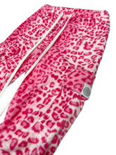Load image into Gallery viewer, PINK AND WHITE LEOPARD STACK PANTS (Womens sizes)