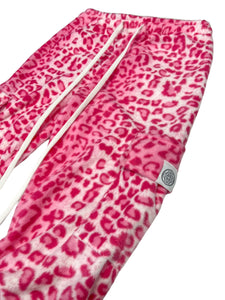 PINK AND WHITE LEOPARD STACK PANTS (Mens sizes)