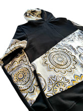 Load image into Gallery viewer, One of a Kind VELVET MANDALA PATCHWORK Zip Up Hoodie (XL)