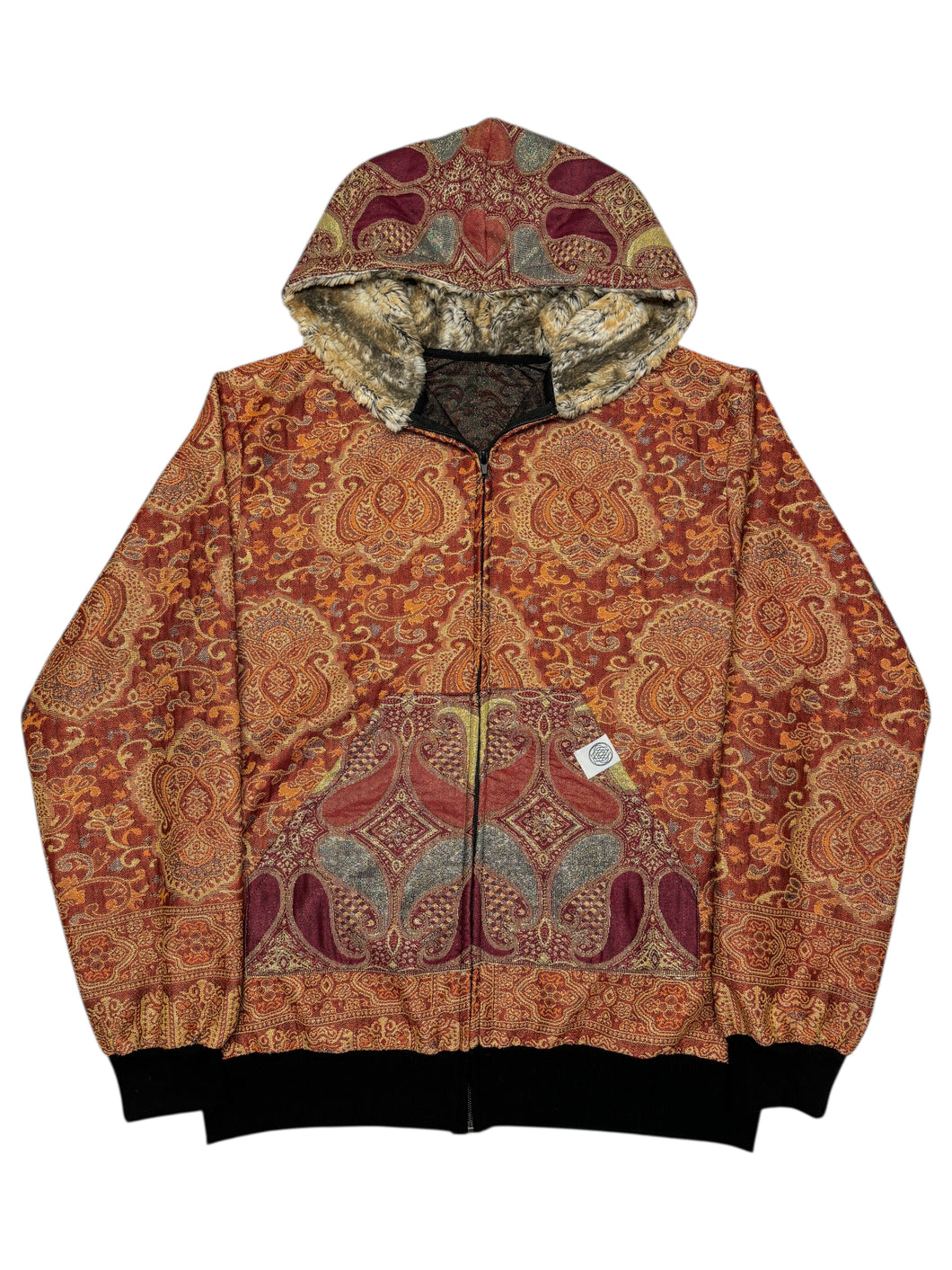AUTUMN PAISLEY PASHMINA HOODIE (Large)