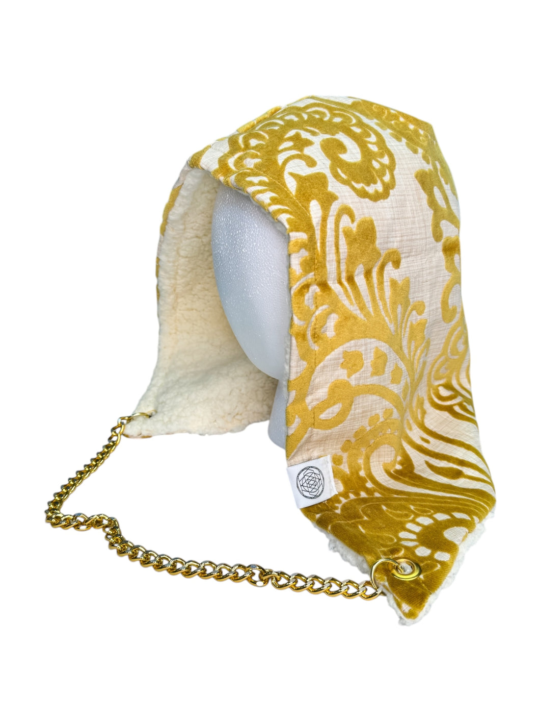 VICTORIAN SUNRISE DAMASK HOOD w/ CHAIN
