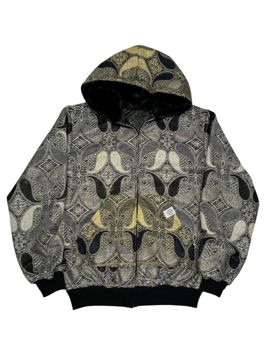 ROYAL PAISLEY PASHMINA HOODIE (Large)