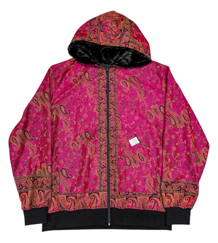 Pure Fuchsia One of a Kind Paisley Pashmina Jacket (Large)
