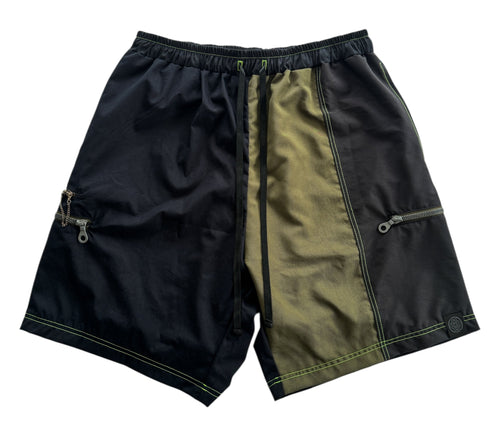 One of a Kind IMPLIED CAMO Patchwork Shorts (Large 32-34”)