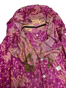 FUCHSIA PAISELY PASHMINA JACKET