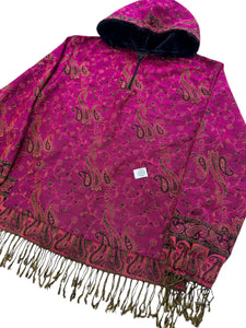 Fuchsia Berry Paisley Pashmina Pullover (Large)